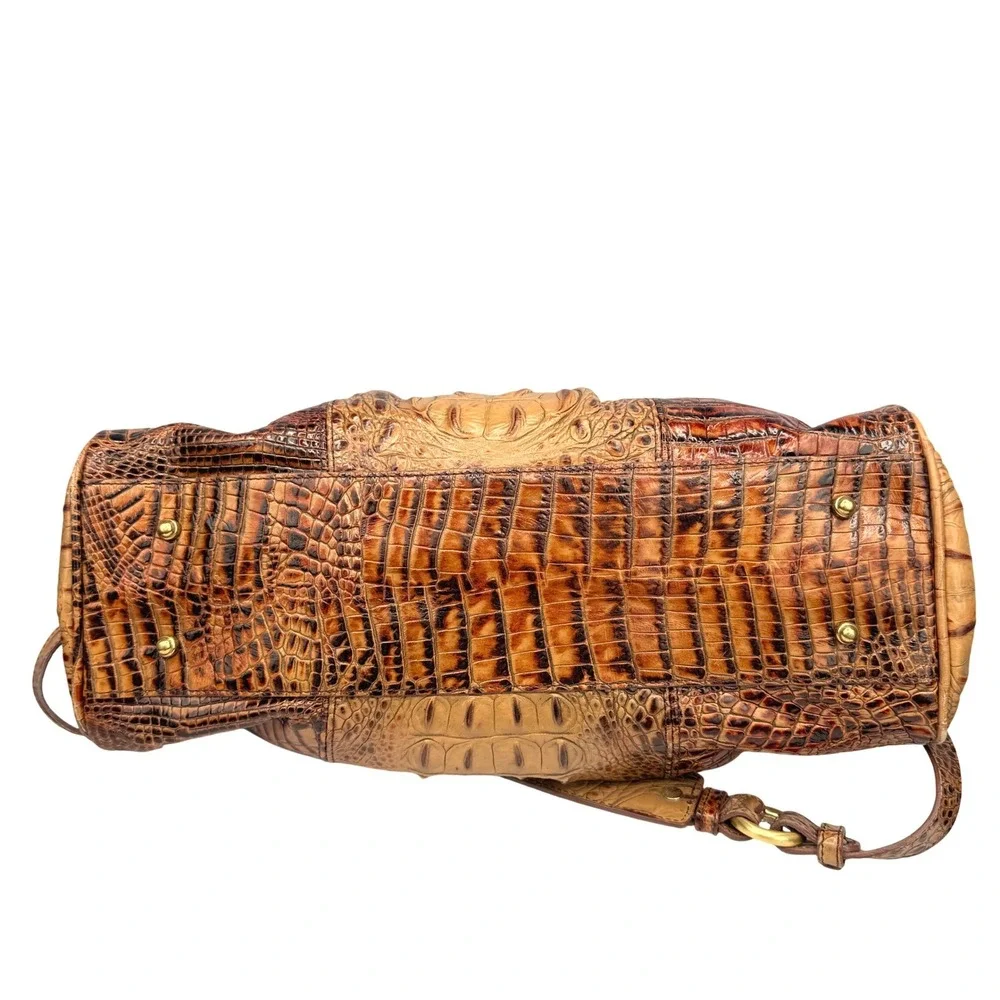 Brahmin croc embossed